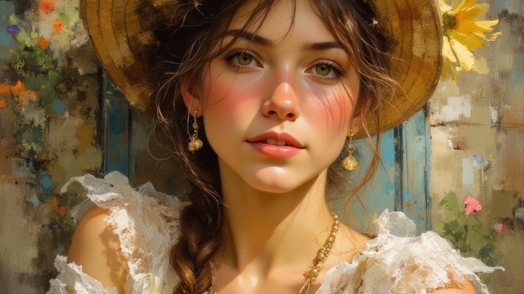 Serene Woman Portrait in Tuscany