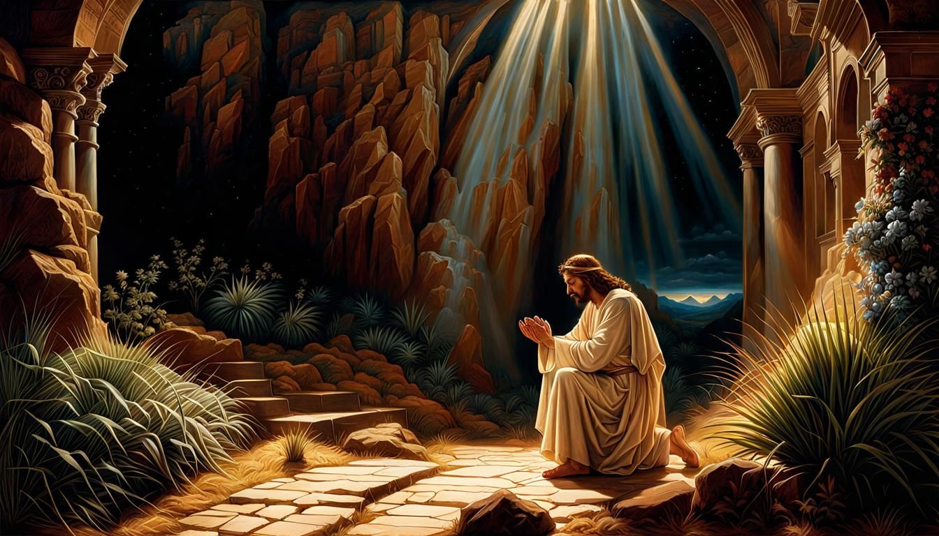 Jesus in Prayer: A Digital Masterpiece