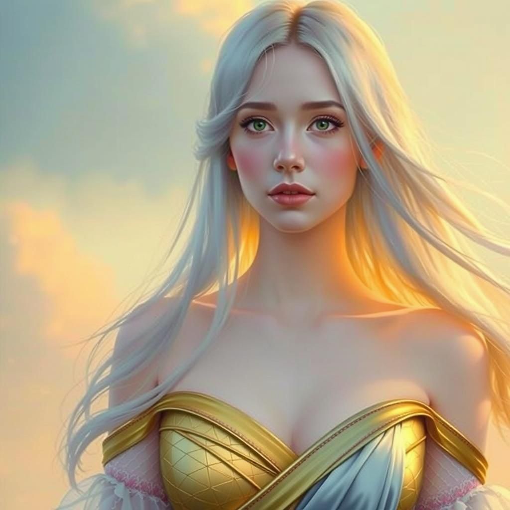 Baroque Portrait of Woman in Red Dress