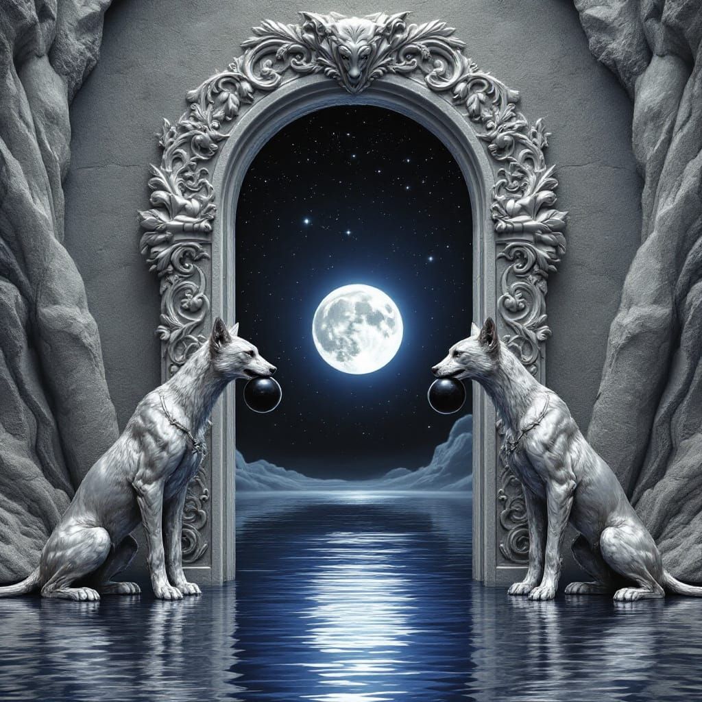 Elaborate Silver Gateway to the Moon