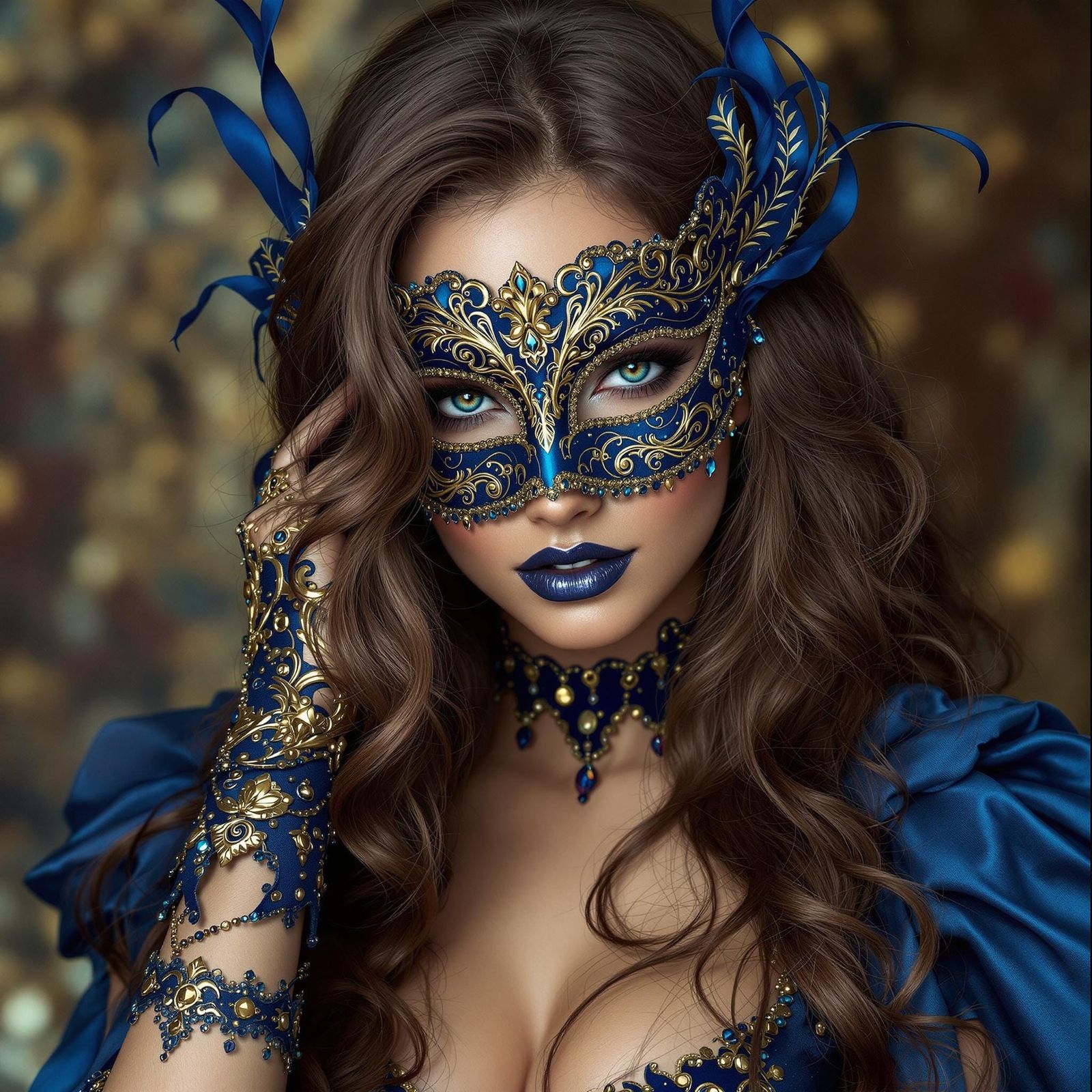 Regal Masquerade Ball in Blue