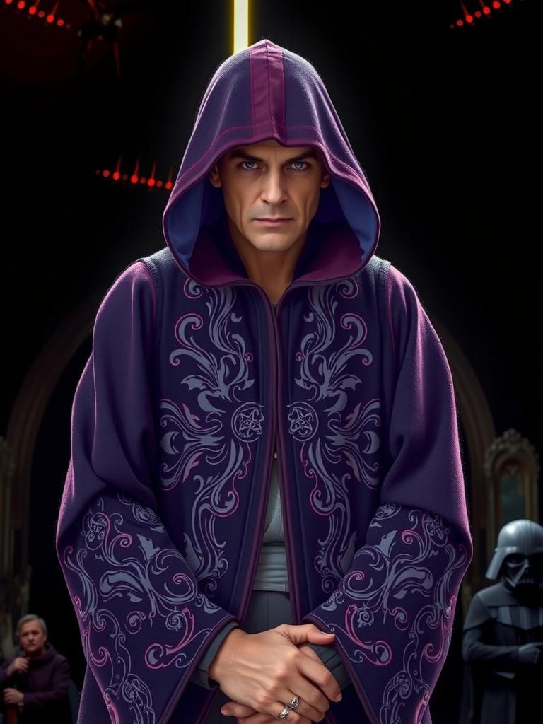 Ominous Sith Lord in Dark, Cinematic Robes