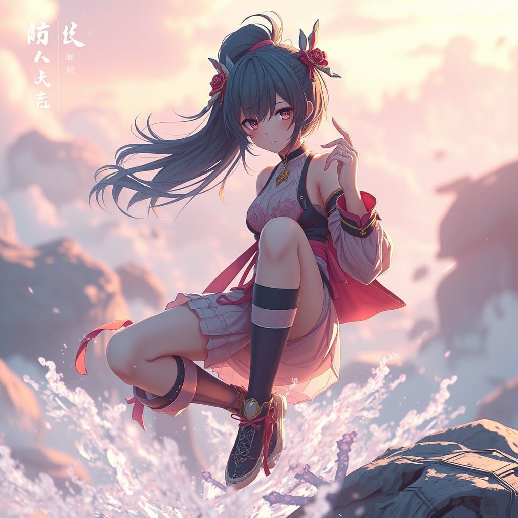 Detailed 3D Anime Art Inspired by WLOP