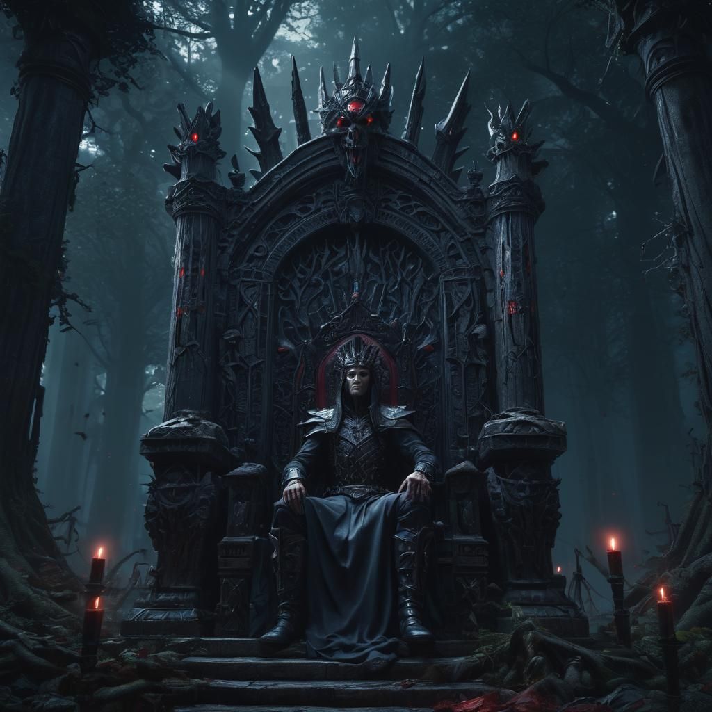 Ruthless Ruler in Gothic Dark Fantasy Setting