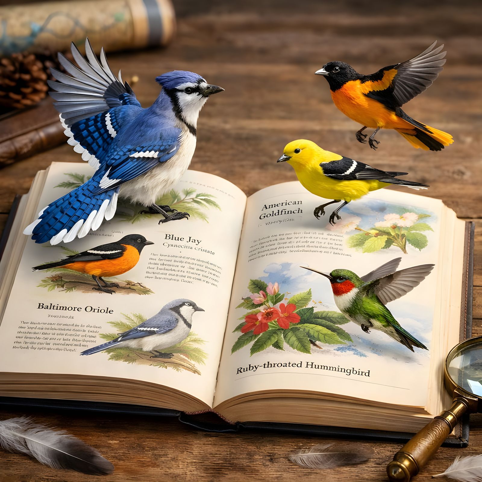 Guide Book Illustrations Take Flight as 3D Birds