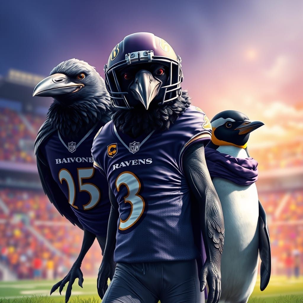Ravens and Crows Unleash Their Inner Gridiron Heroes
