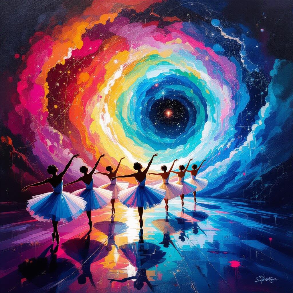 Ballerinas Vanishing into Event Horizon with Molecular Netwo...