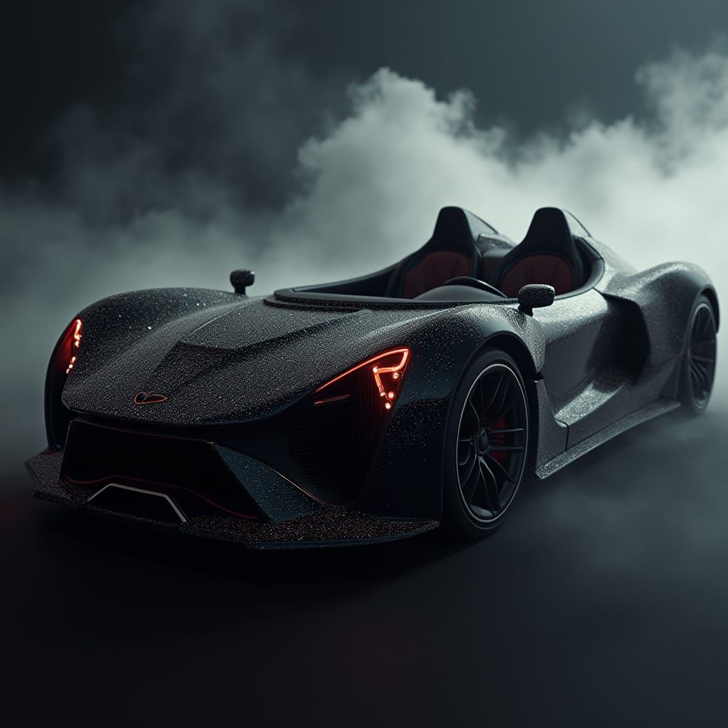 Luxury Sports Car Embroidered with Intricate Style