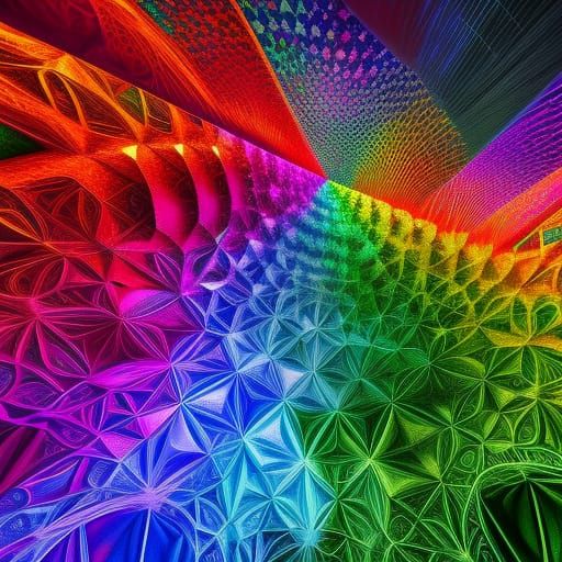 Hyperdetailed Rainbow Kaleidoscope in 8K Resolution