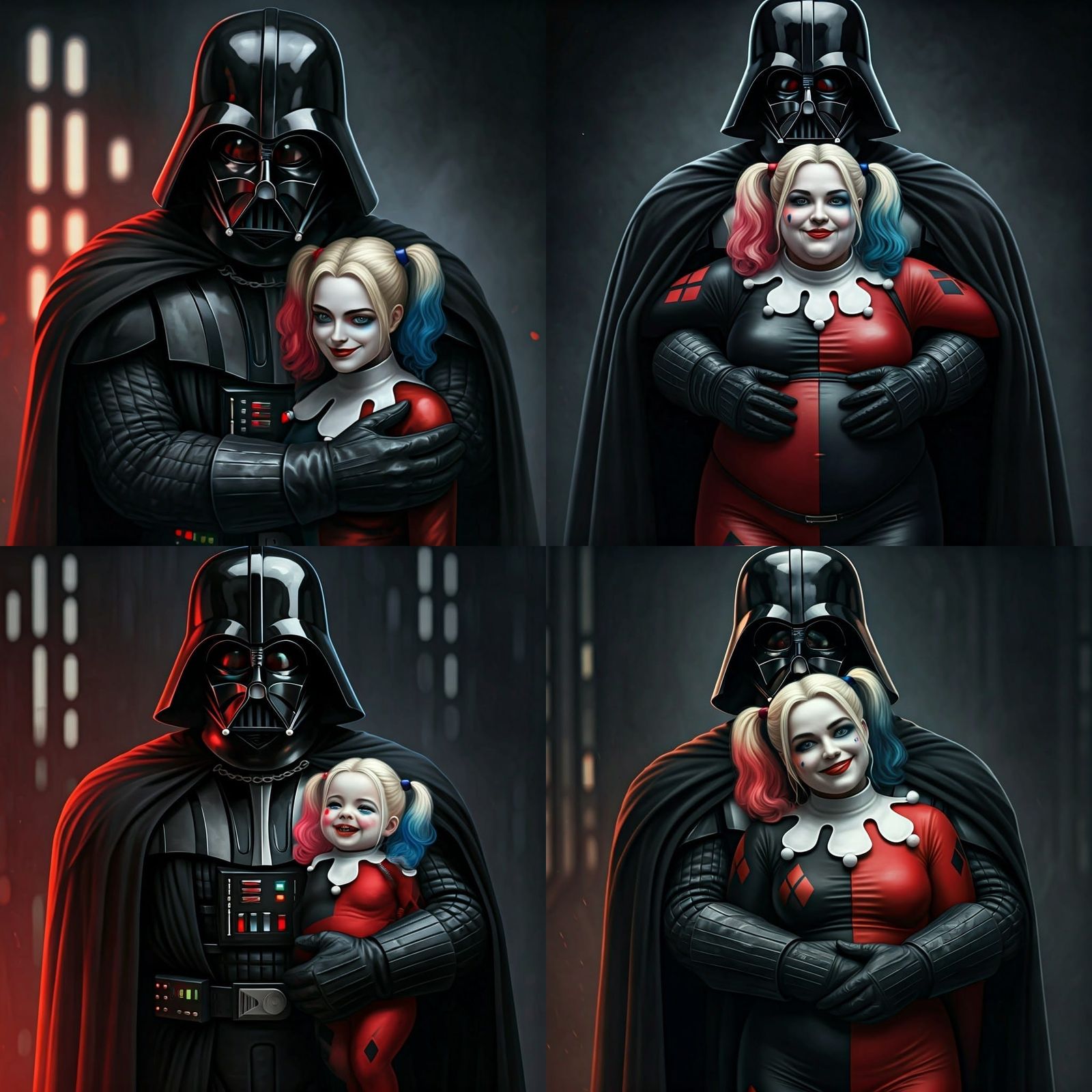 Darth Vader Hugs Harley Quinn: An Overprotective Father