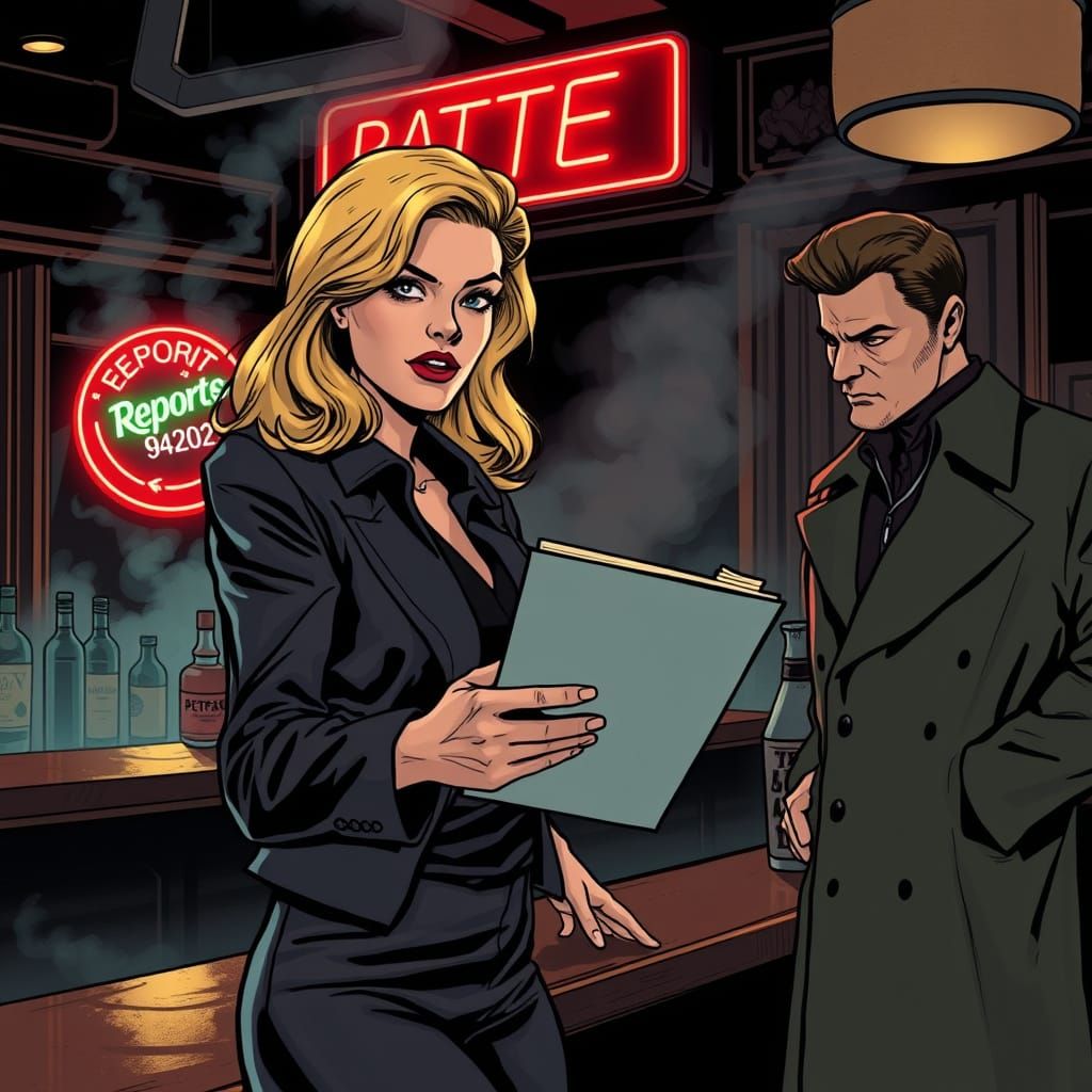 Blonde Reporter Hands Over Confidential Evidence in a Gritty...