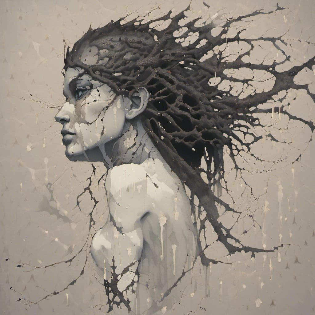 Oezys: Goddess of Pain in Sinister Photorealistic Style