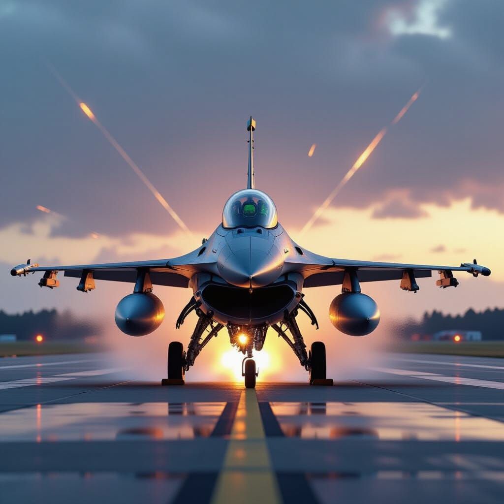 F-16 Fighting Falcon Ready for Takeoff