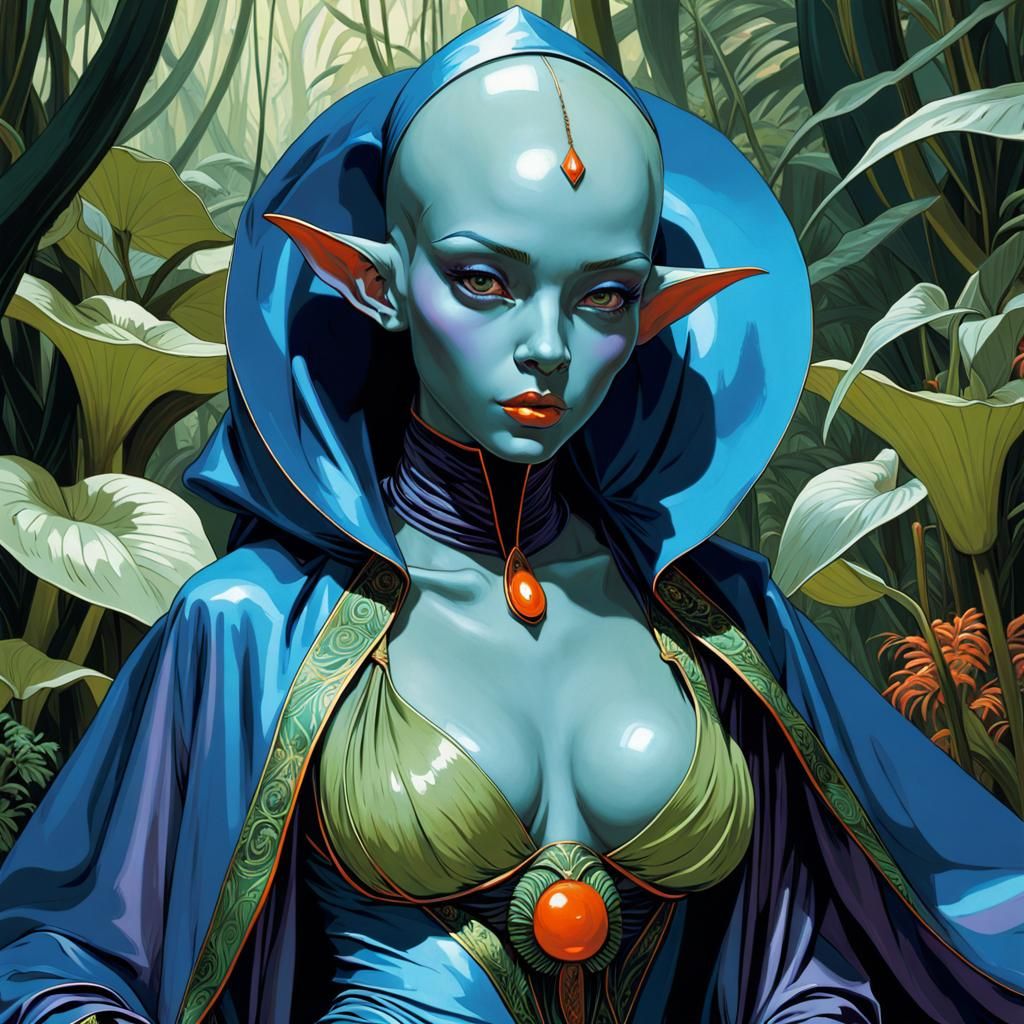 Blue Goblin Warlocks in Carnivorous Rainforest