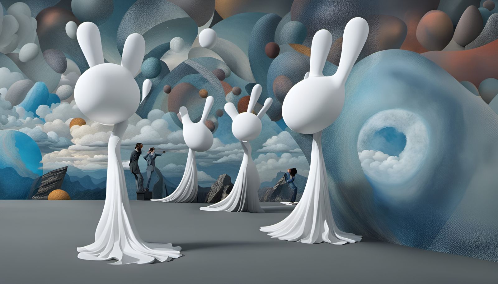 Bizarre Abstract Art in Magic Realism Style