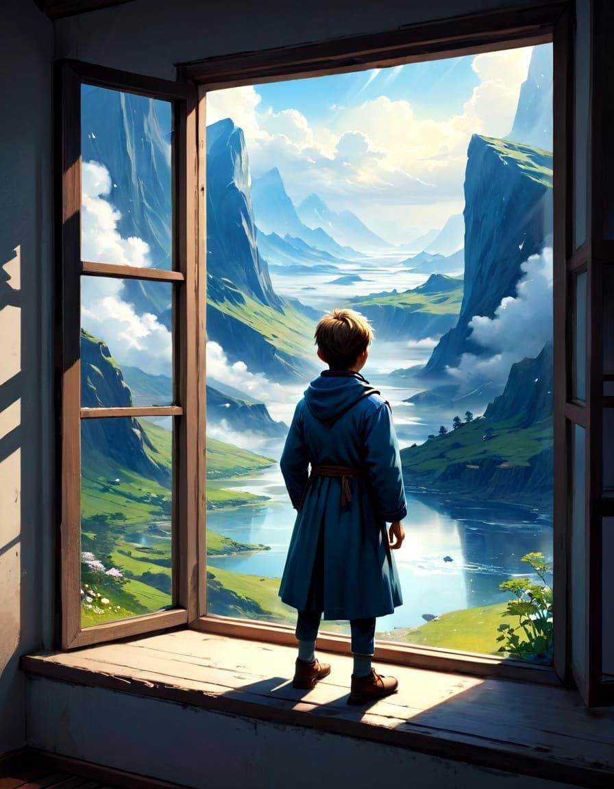 Fantasy Scene from a Window View