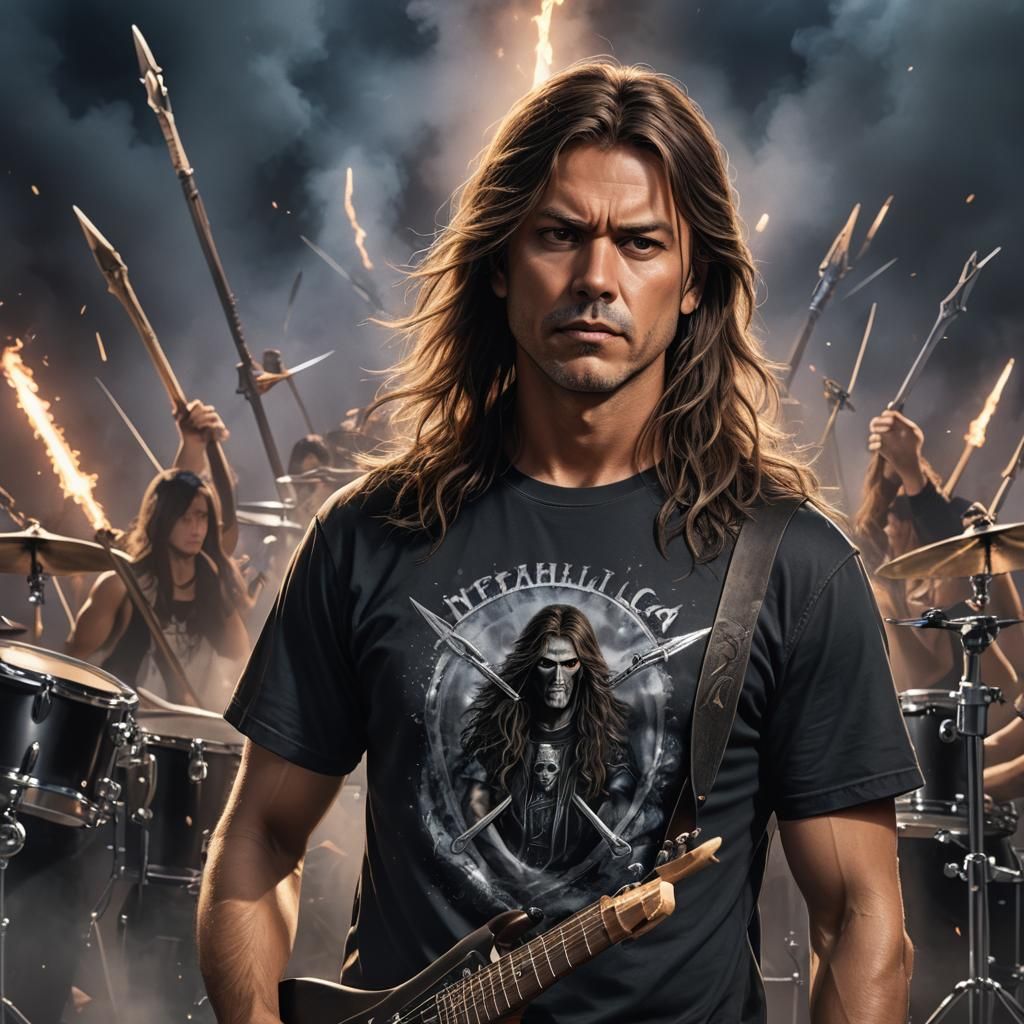 Hyper-Realistic 3D Anime Art of Man with Drumsticks