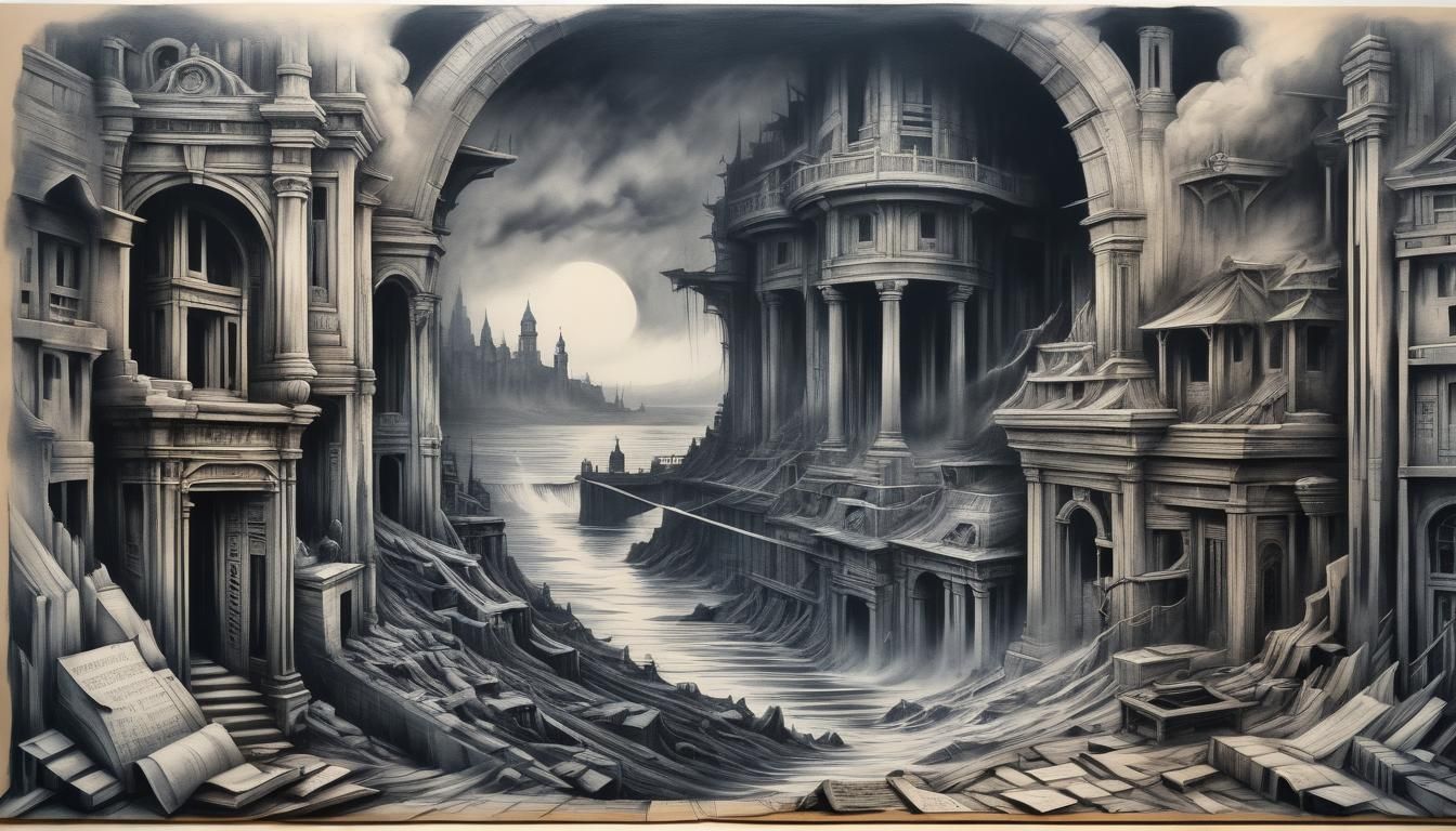 Polluted Manuscript: Street Art Meets Edwardian Sketch