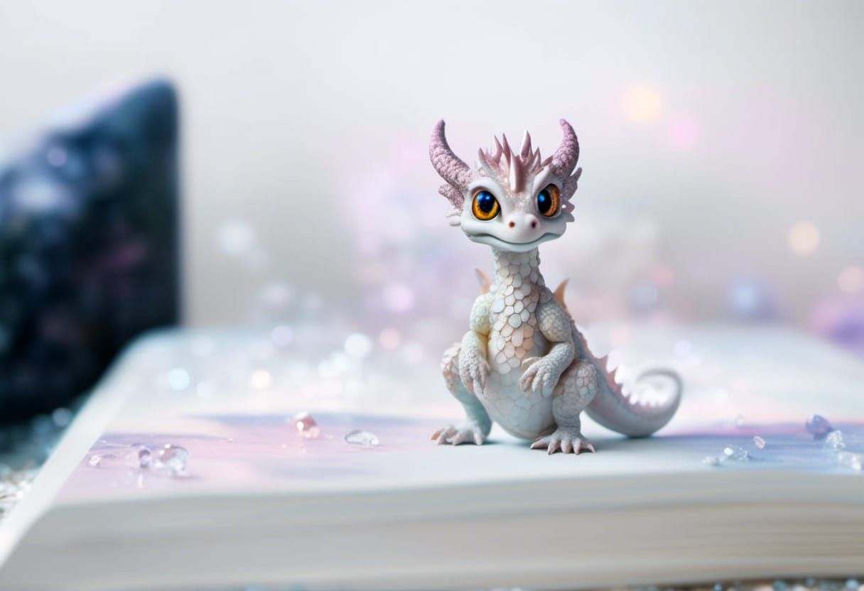 Crystal Dragon Hatchling in Astral Style