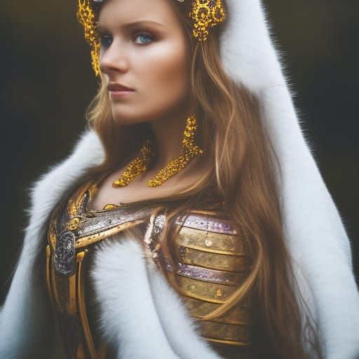 Ethereal Viking Queen: Majestic, Timeless Beauty