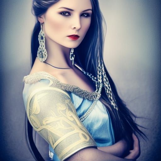 Ethereal Viking Queen: Majestic Portrait