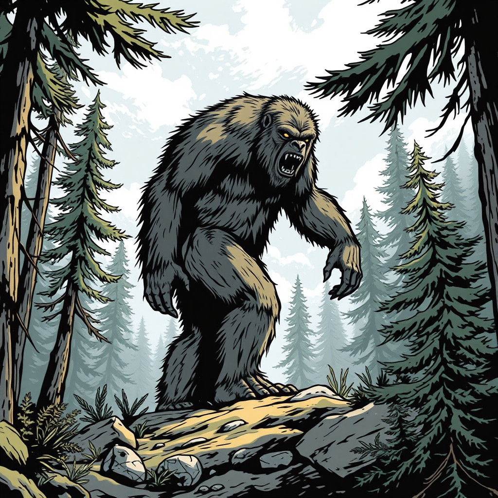 AI Generated Image of Bigfoot