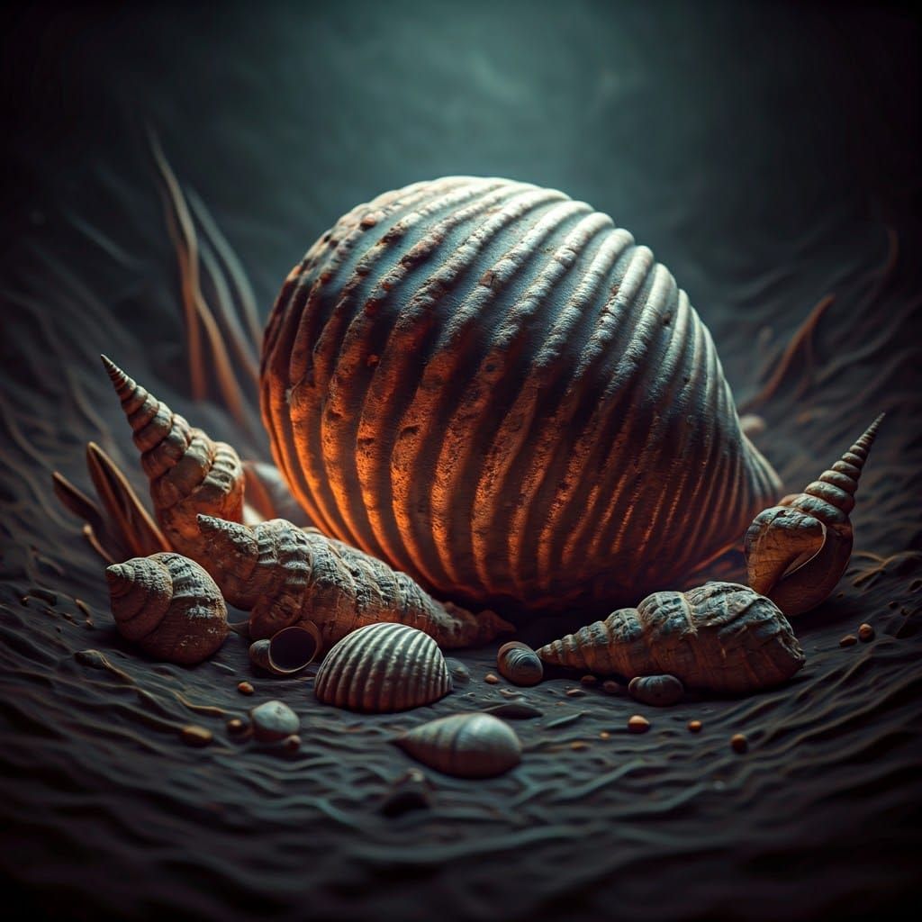 Ethereal Midnight Shells in Mysterious Settings