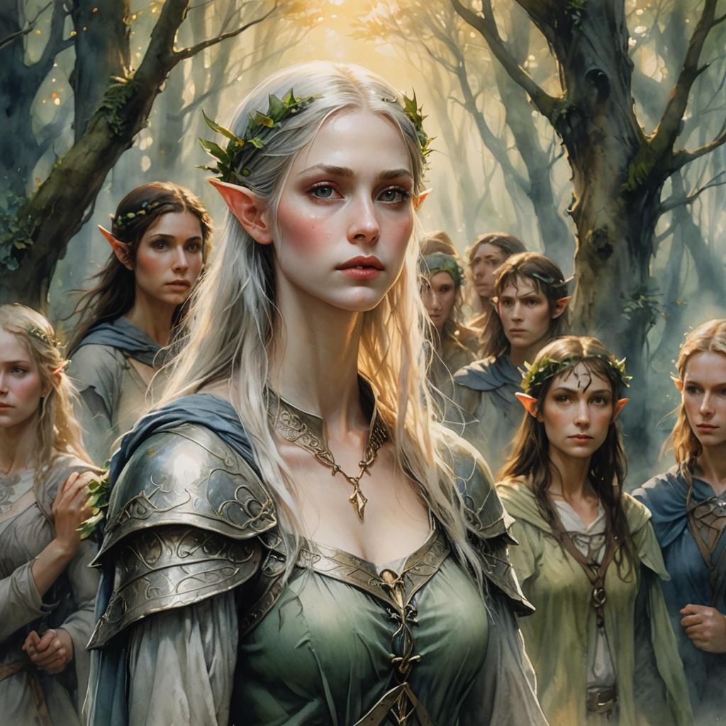 Elven Captivity: A Watercolor Fantasy Illustration