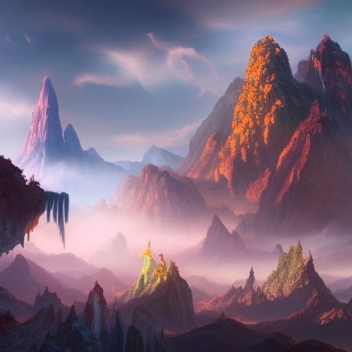 Detailed Avatar Matte Painting in Deep Color