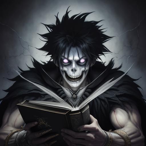 Ryuk and the Death Note: Dark Fantasy Art