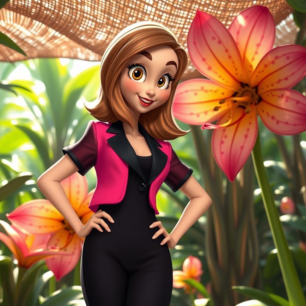 Surreal Houndstooth Paradise with Aimee in Whimsical Floral ...