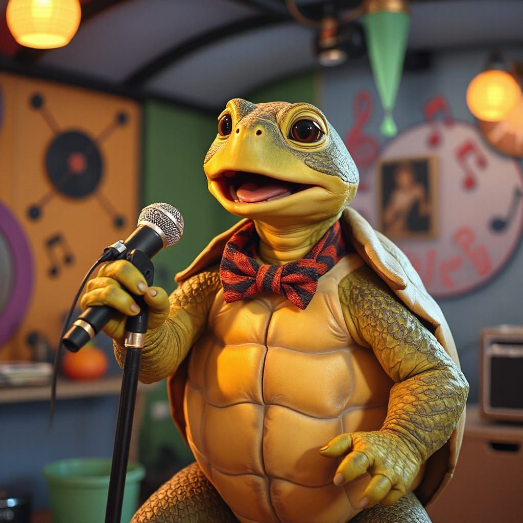 Singing Turtle in a Musical Environment