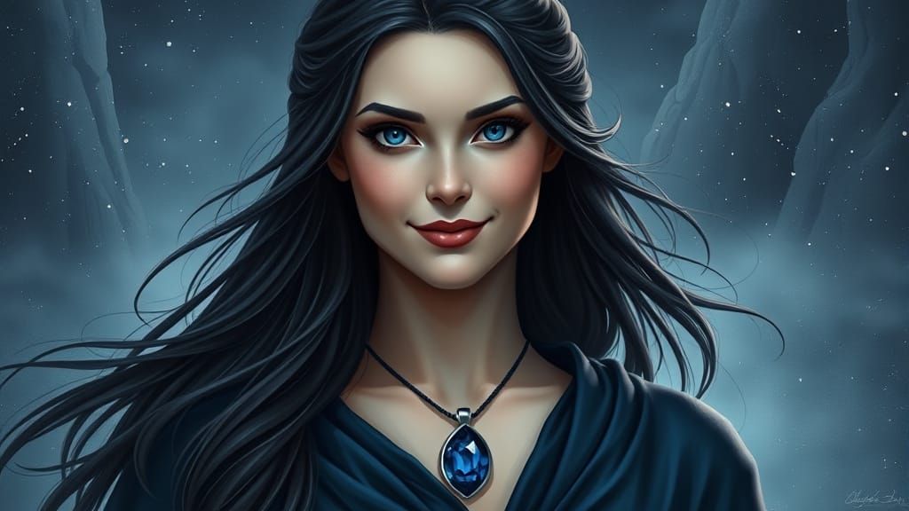 Norse Goddess in Dark Fantasy Portrait