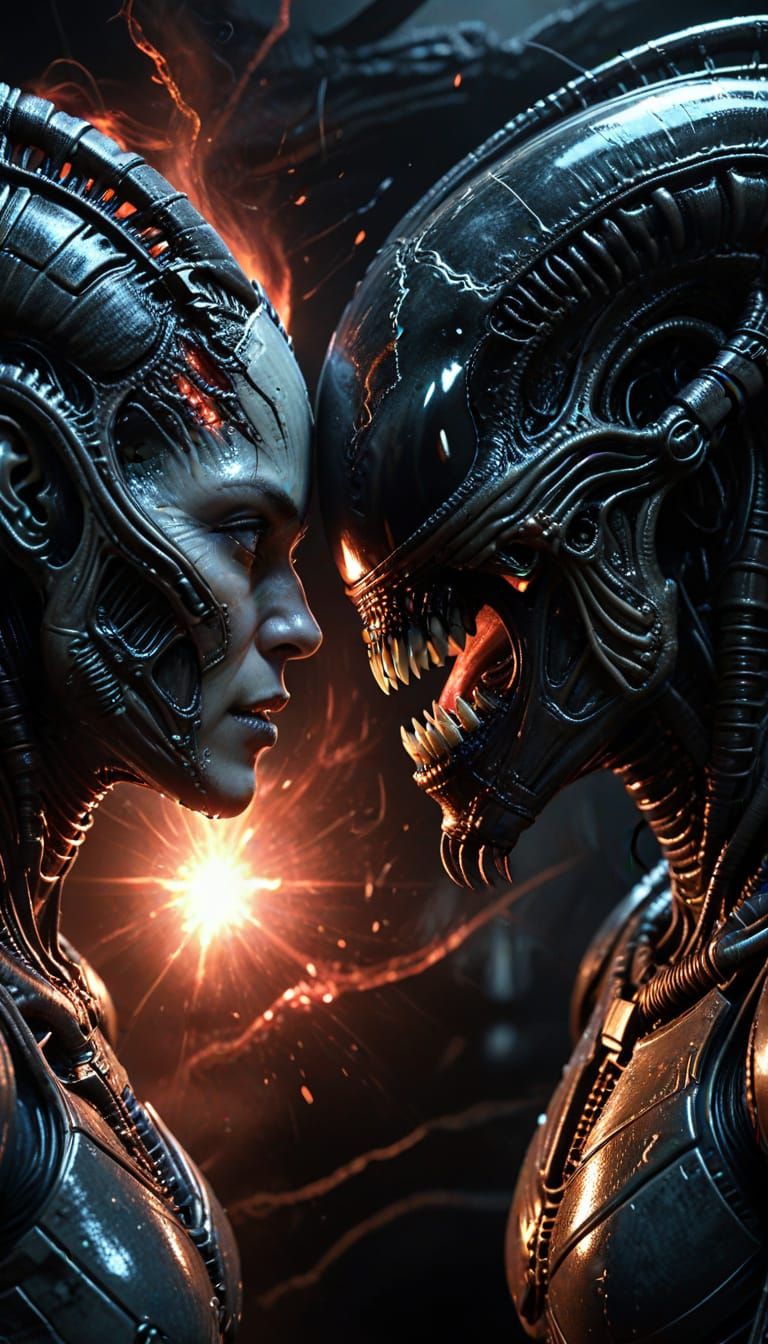 Female Alien vs Xenomorph