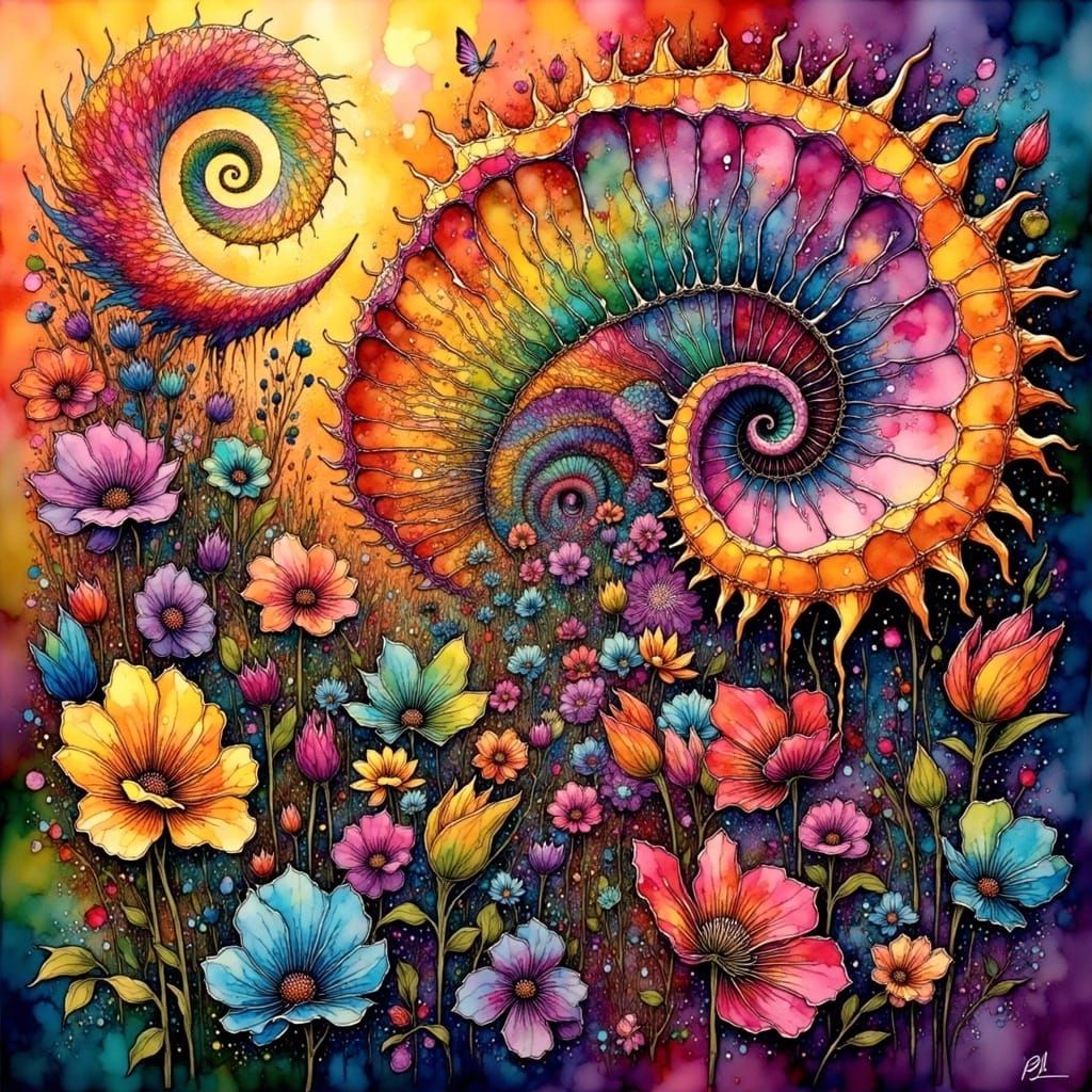 Nature's Intricate Harmony in Textured Oils