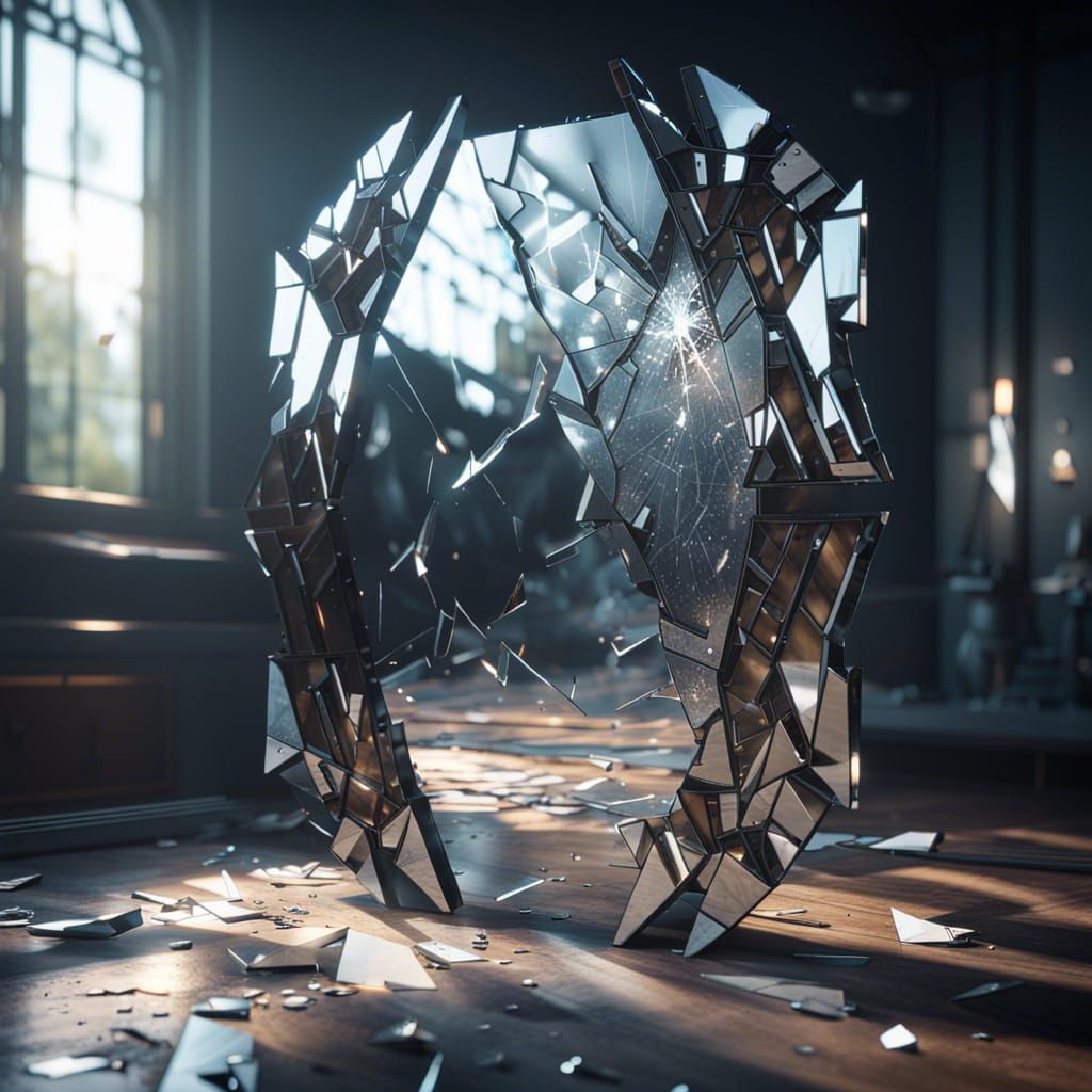 Shattered Mirror Reflecting Alternate Realities in 3D