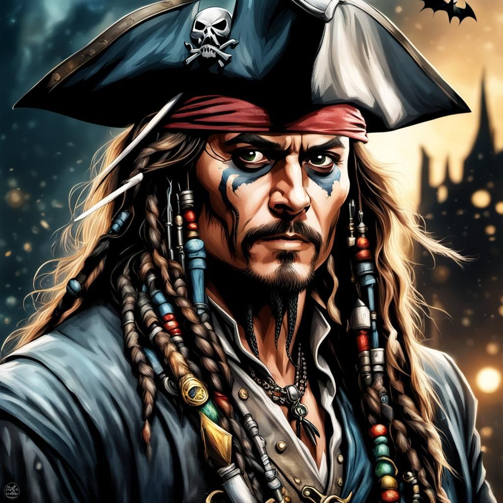 Jack Sparrow as Batman: High-Definition Conceptual Art