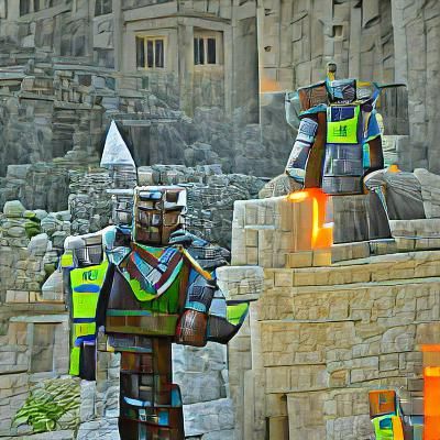 Minecraft Warden in HDR