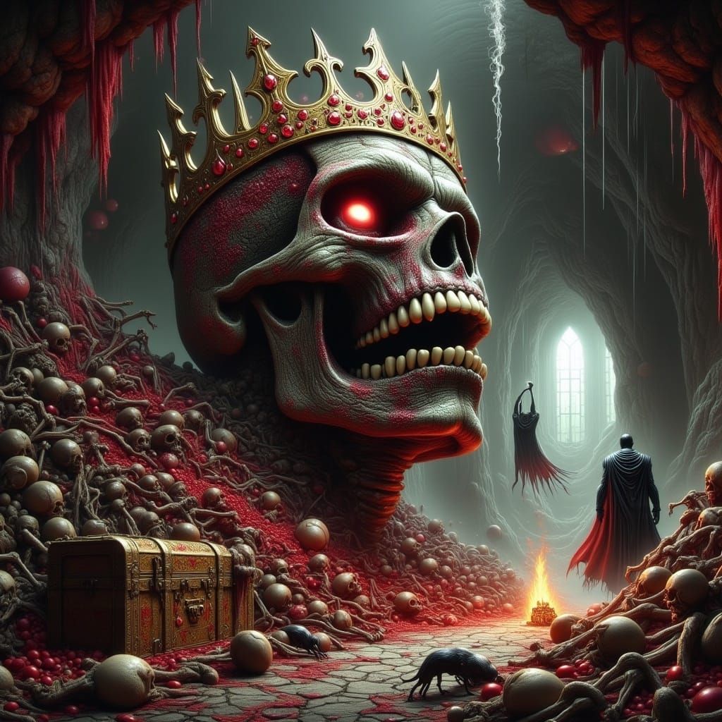 <lora:DallEE Flux:1.0> A 100K resolution epic gigantic skele...