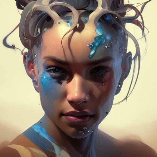 Detailed Portrait in Dynamic Lighting Style