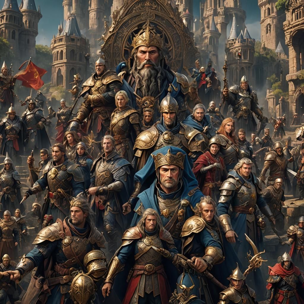 Historical Heroes in Detailed Matte Painting