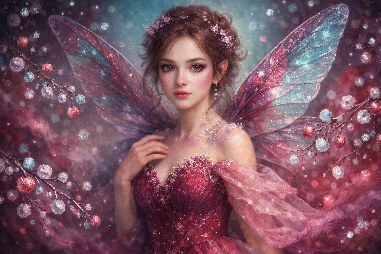 Sugar Plum Fairy in Ethereal Dreamscape