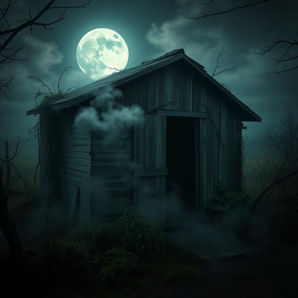 Eerie Chicken Coop in Mystical Realism Style