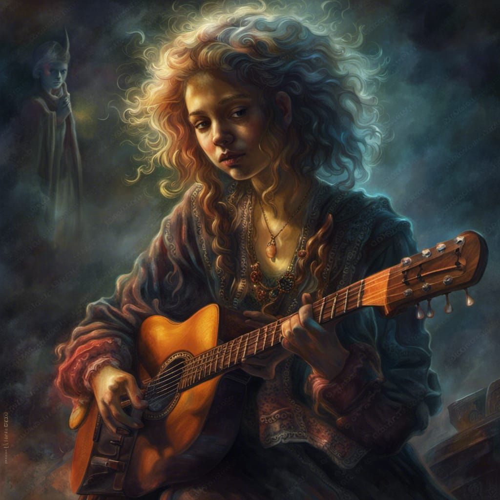 Ethereal Elf Rockstar: A Rembrandt-esque Painting