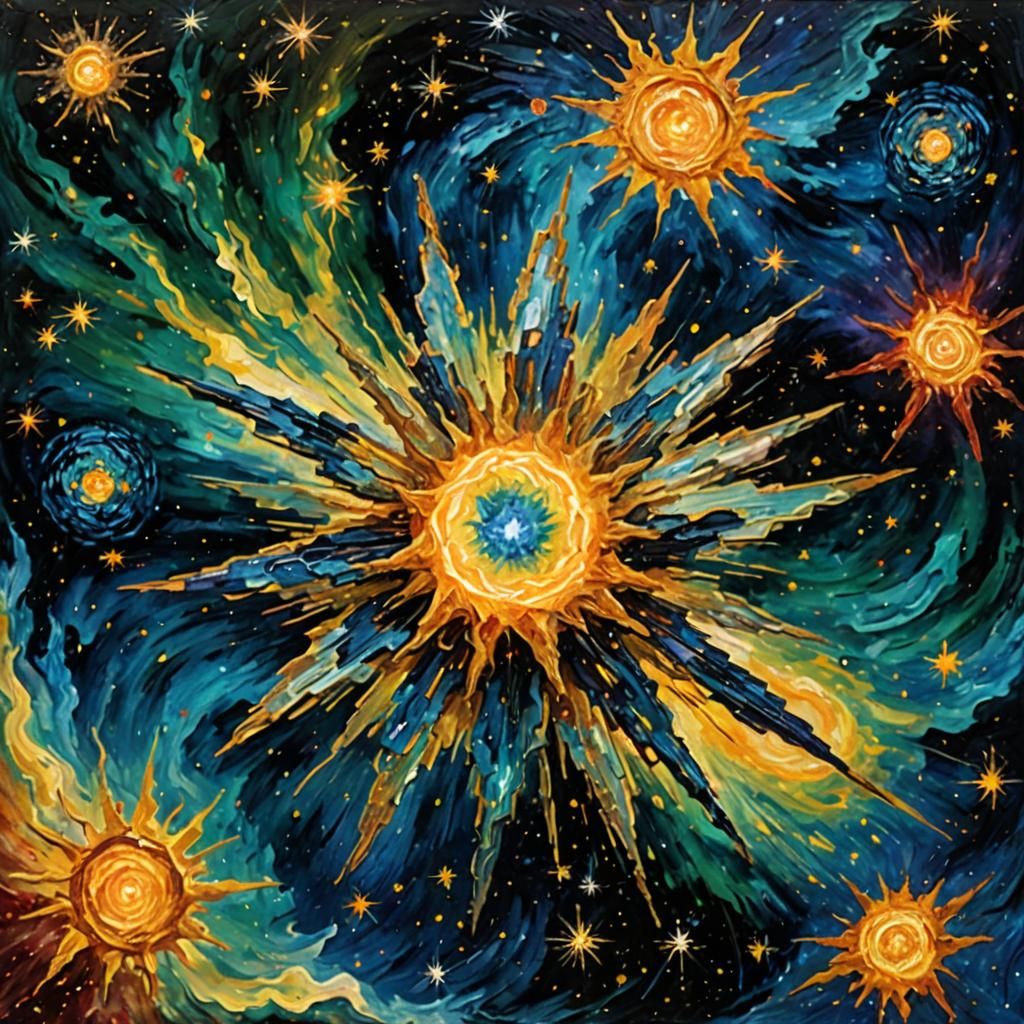 Double Star Systems Collide: Van Gogh Impasto Nebula