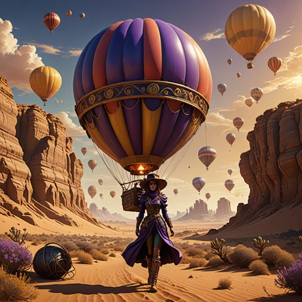 Steampunk Siren Soars into Golden Hour