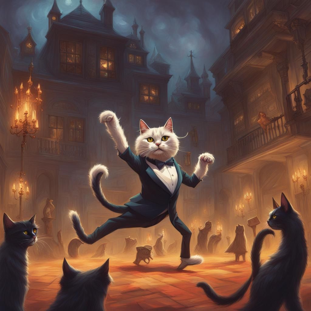 Sinister Magical Cat Land Art