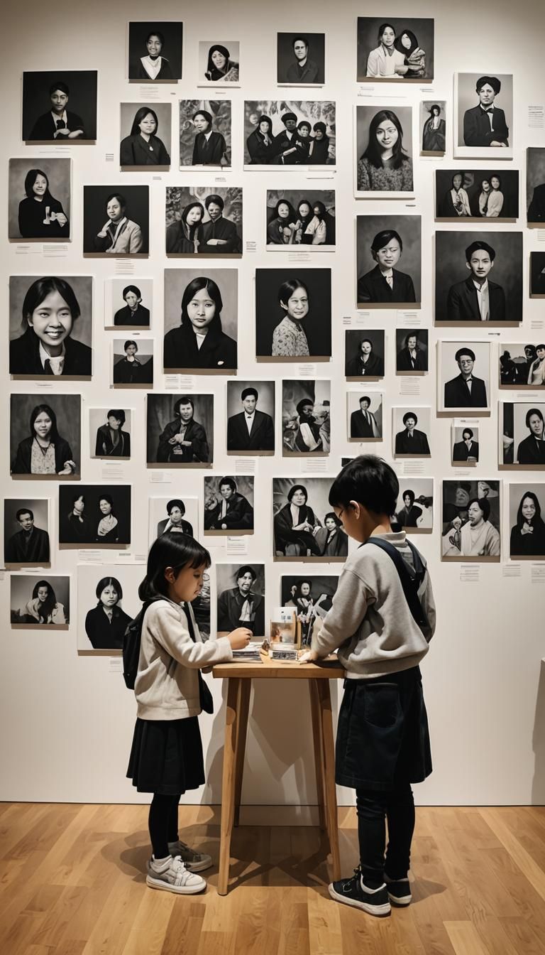 Siblings' Fantastical Journey: A Digital Art Celebration