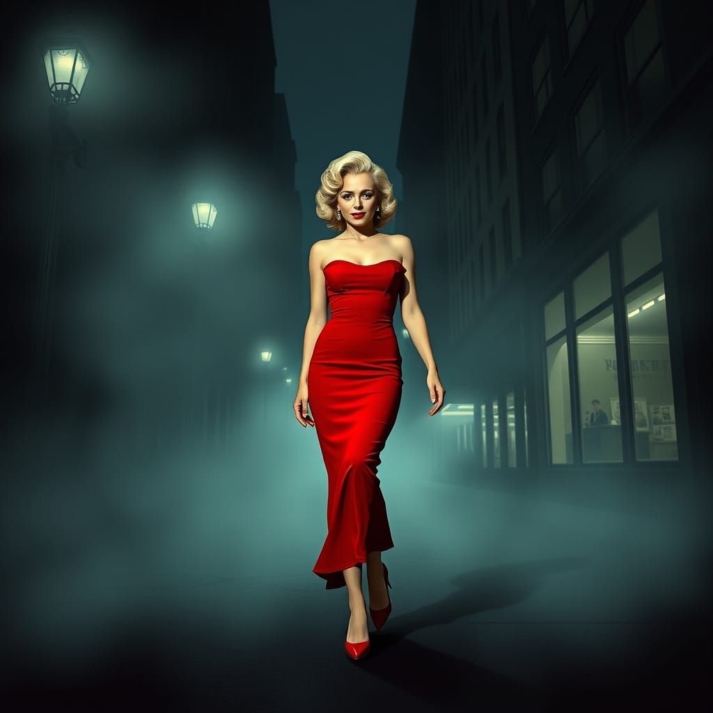 Fitzgerald-Inspired Dark Goddess Strolls New York Streets