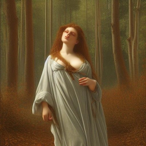 Seductive Nurse in Forest Fire: Hyperrealistic Art